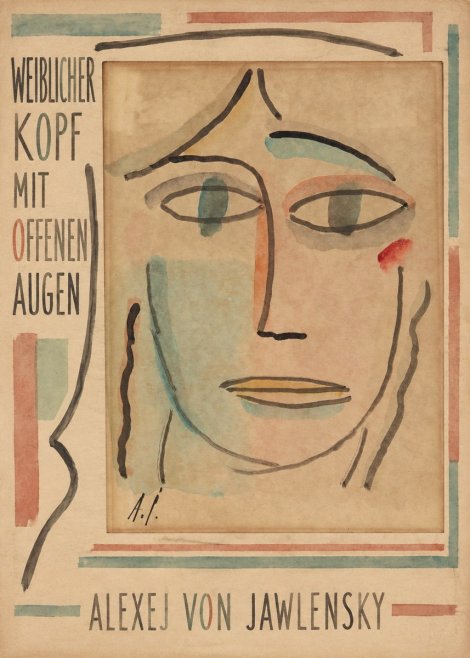 Alexej von Jawlensky Weiblicher Kopf Mit Offenen Augen No6 - Póster