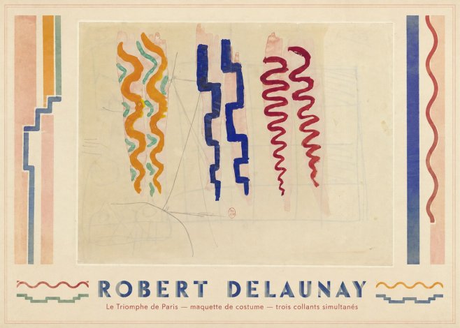 Robert Delaunay Le Triomphe De Paris — Maquette De Costume — Trois Collants Simultanés No1 - Póster