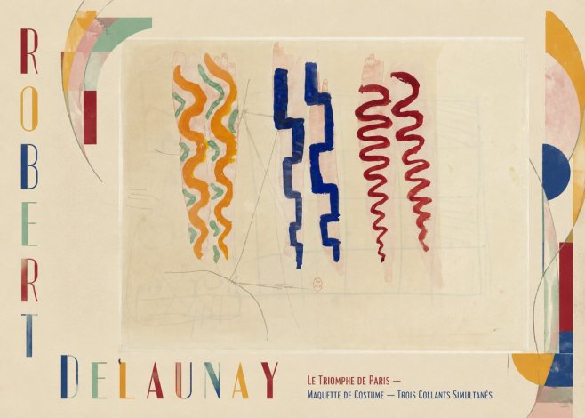 Robert Delaunay Le Triomphe De Paris — Maquette De Costume — Trois Collants Simultanés No2 - Póster