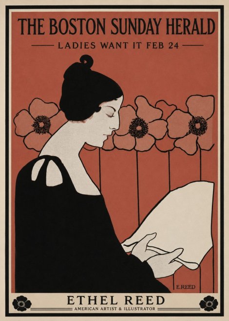 Ethel Reed The Boston Sunday Herald - Ladies Want It Feb 24 No1 - Póster