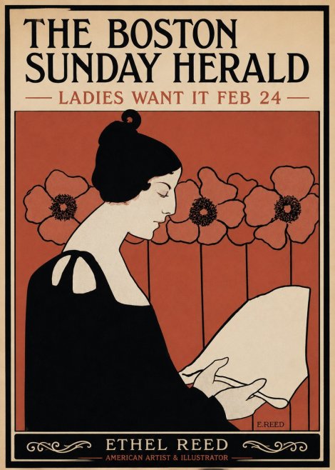 Ethel Reed The Boston Sunday Herald - Ladies Want It Feb 24 No3 - Póster