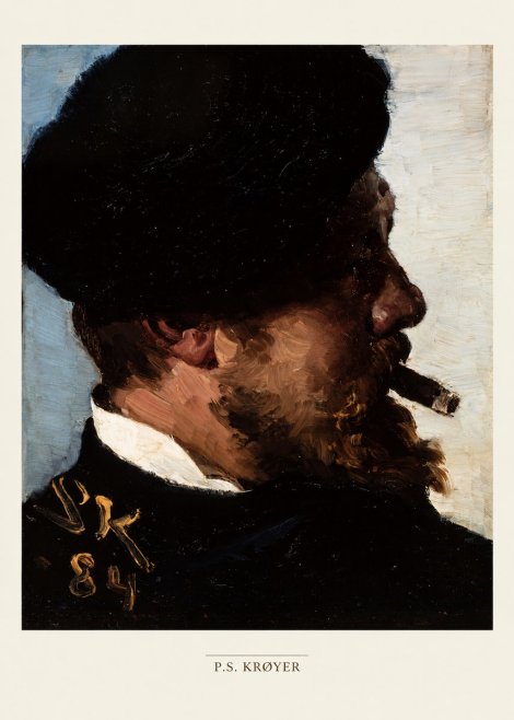 P.S. Krøyer Self-portrait with Cigar I No5 - Póster