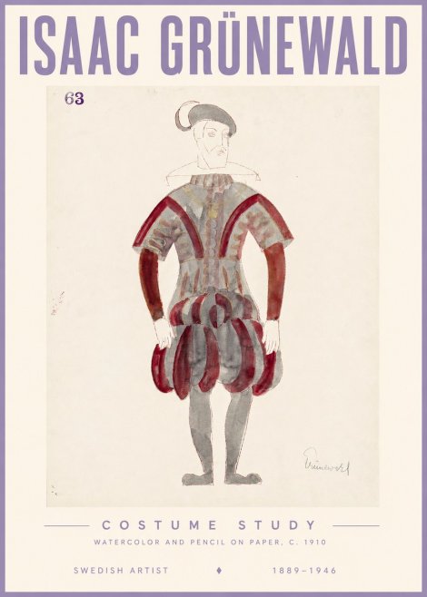 Isaac Grünewald Costume Study II No3 - Póster