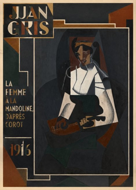 Juan Gris La Femme À La Mandoline, D'après Corot No2 - Póster