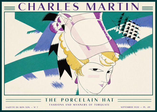 Charles Martin The Porcelain Hat No2 - Póster