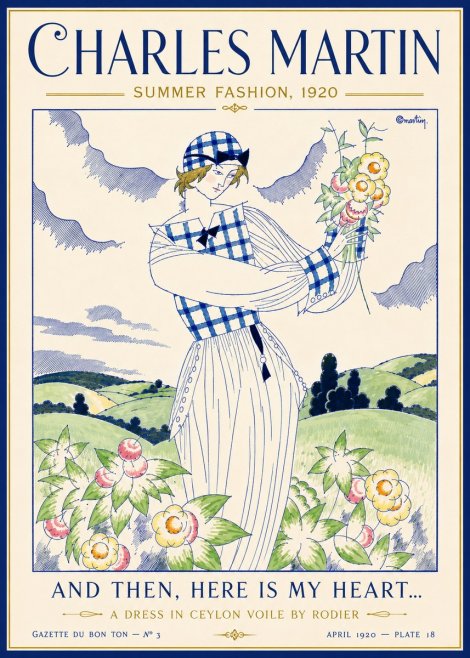 Charles Martin And Then, Here Is My Heart... Summer Dress in Ceylon Voile by Rodier No6 - Póster