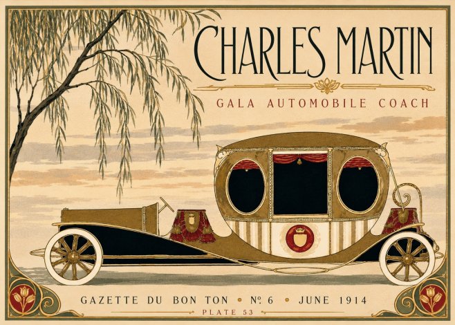 Charles Martin Gala Automobile Coach No3 - Póster