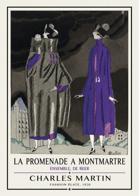 Charles Martin La Promenade a Montmartre No1 - Póster