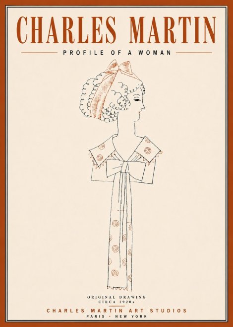 Charles Martin Profile of a Woman No5 - Póster