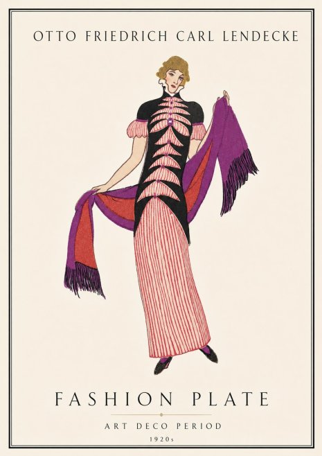 Otto Friedrich Carl Lendecke Fashion Plate I No2 - Póster