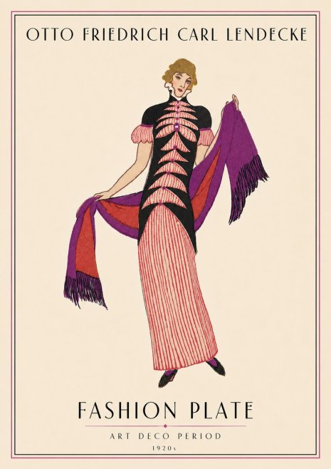 Otto Friedrich Carl Lendecke Fashion Plate I No4 - Póster