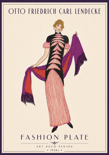 Otto Friedrich Carl Lendecke Fashion Plate I No6 - Póster