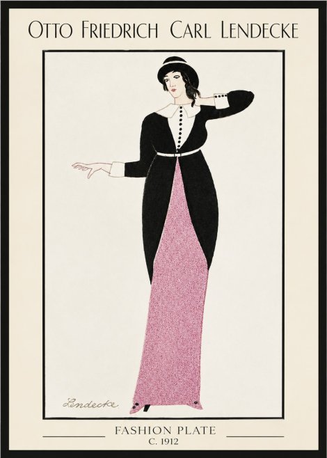 Otto Friedrich Carl Lendecke Fashion Plate II No2 - Póster