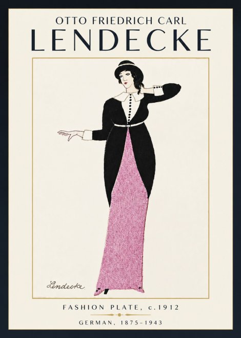 Otto Friedrich Carl Lendecke Fashion Plate II No5 - Póster