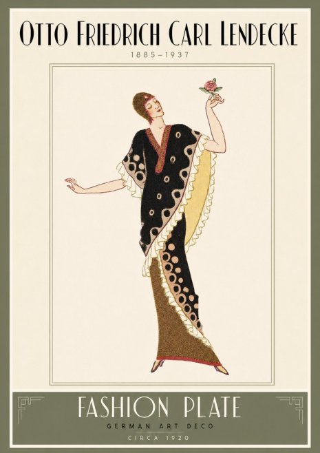 Otto Friedrich Carl Lendecke Fashion Plate III No2 - Póster