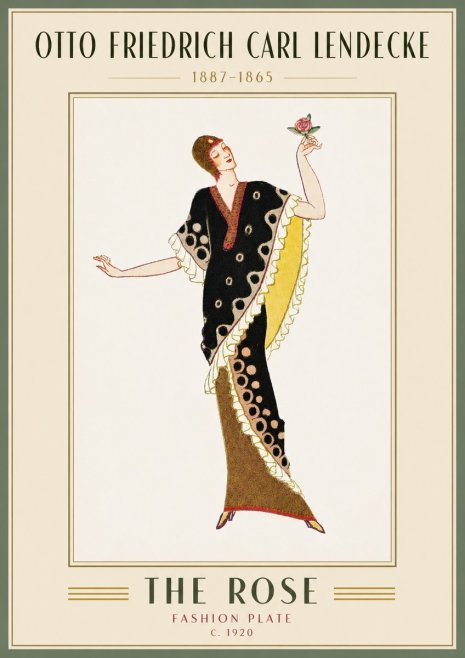 Otto Friedrich Carl Lendecke Fashion Plate III No5 - Póster