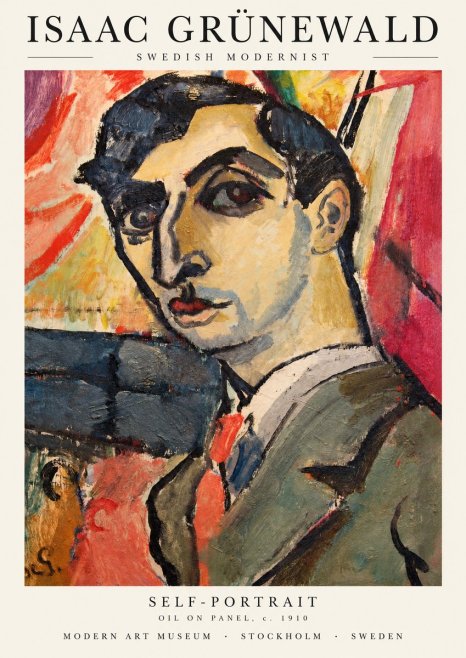 Isaac Grünewald Woman in Interior No5 - Póster