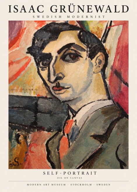 Isaac Grünewald Woman in Interior No6 - Póster