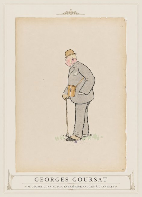 Georges Goursat M. George Cunnington, Entraîneur Anglais À Chantilly No1 - Póster