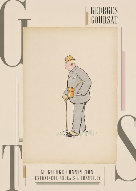 Georges Goursat M. George Cunnington, Entraîneur Anglais À Chantilly No3 - Póster
