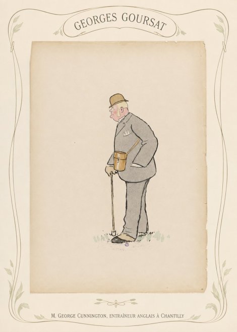 Georges Goursat M. George Cunnington, Entraîneur Anglais À Chantilly No4 - Póster