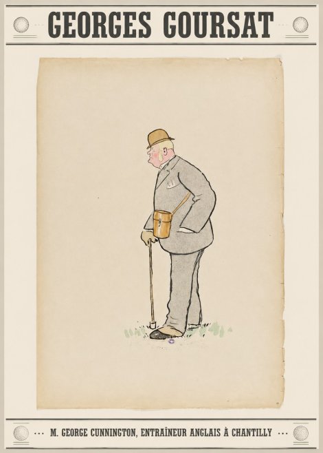 Georges Goursat M. George Cunnington, Entraîneur Anglais À Chantilly No5 - Póster
