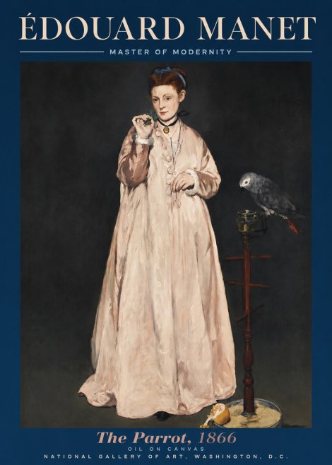 Édouard Manet The Parrot No3 - Póster