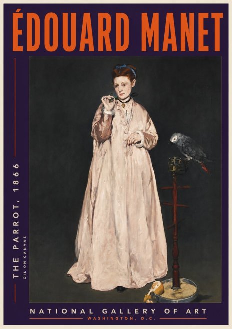 Édouard Manet The Parrot No6 - Póster