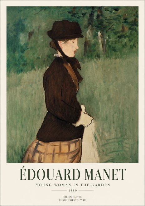 Édouard Manet Young Woman in the Garden No1 - Póster