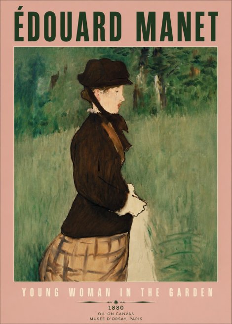 Édouard Manet Young Woman in the Garden No4 - Póster