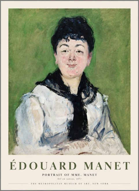 Édouard Manet Portrait of Mme. Manet No1 - Póster
