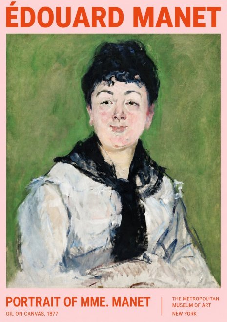 Édouard Manet Portrait of Mme. Manet No2 - Póster