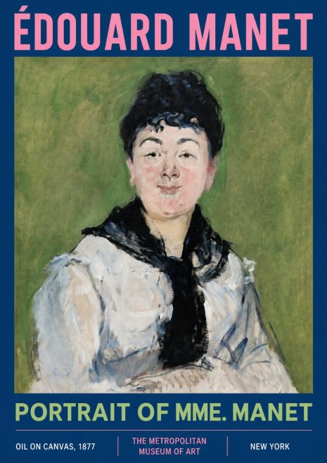 Édouard Manet Portrait of Mme. Manet No3 - Póster