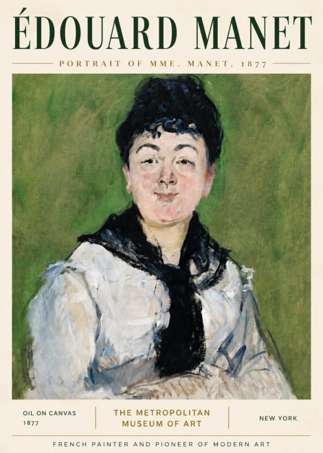 Édouard Manet Portrait of Mme. Manet No6 - Póster