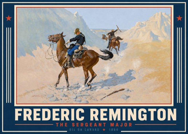 Frederic Remington The Sergeant Major No2 - Póster