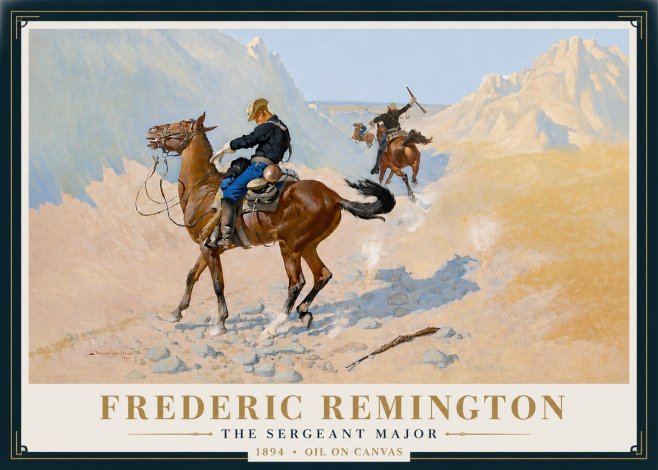 Frederic Remington The Sergeant Major No6 - Póster