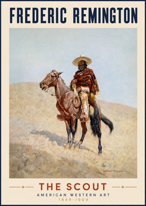 Frederic Remington The Scout I No3 - Póster