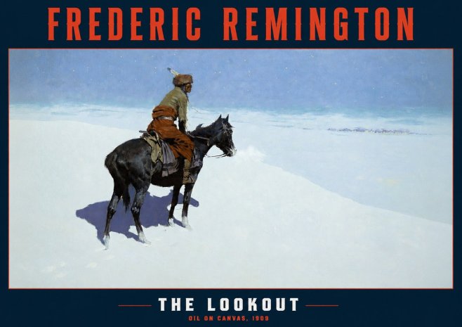 Frederic Remington The Lookout No2 - Póster