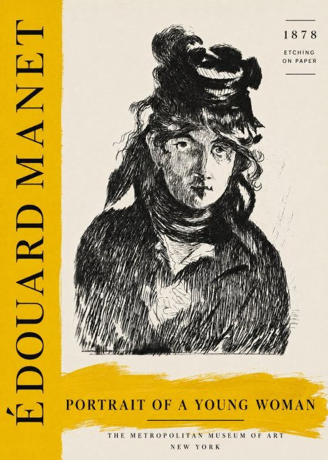 Édouard Manet Portrait of a Young Woman I No3 - Póster