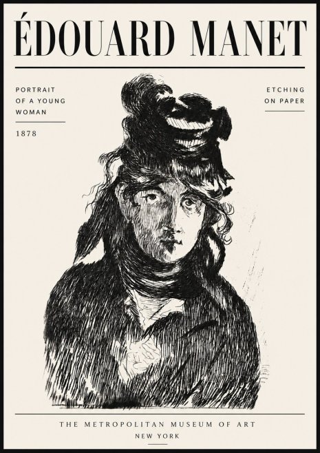 Édouard Manet Portrait of a Young Woman I No6 - Póster