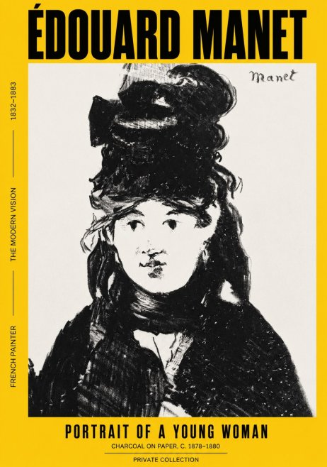 Édouard Manet Portrait of a Young Woman II No2 - Póster