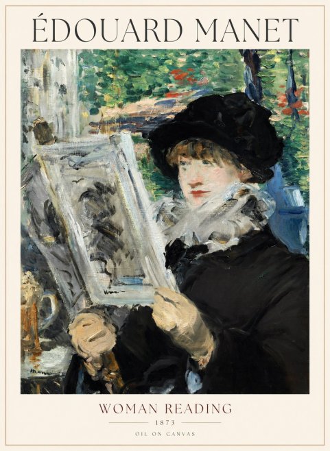 Édouard Manet Woman Reading No1 - Póster