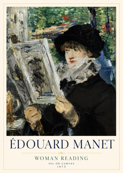 Édouard Manet Woman Reading No4 - Póster
