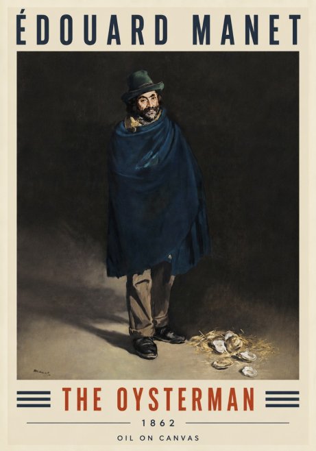 Édouard Manet The Oysterman No4 - Póster