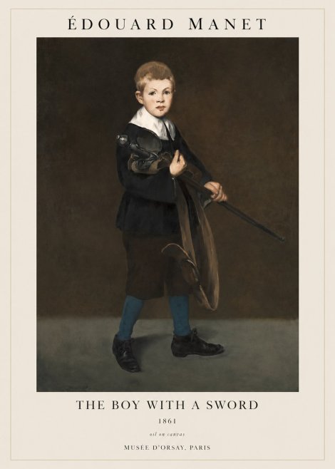 Édouard Manet The Boy with a Sword No1 - Póster