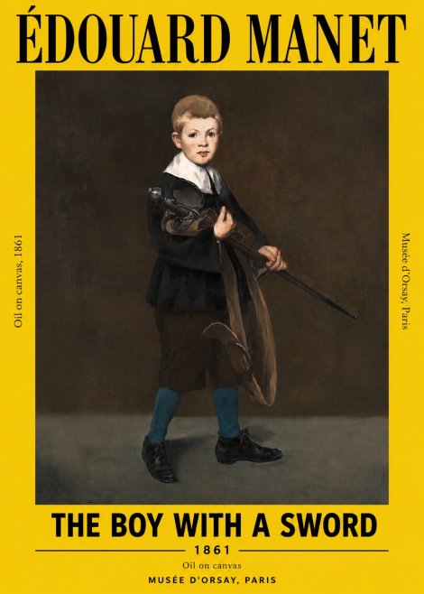 Édouard Manet The Boy with a Sword No3 - Póster
