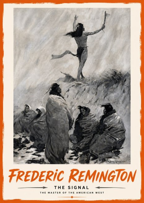 Frederic Remington The Signal No6 - Póster