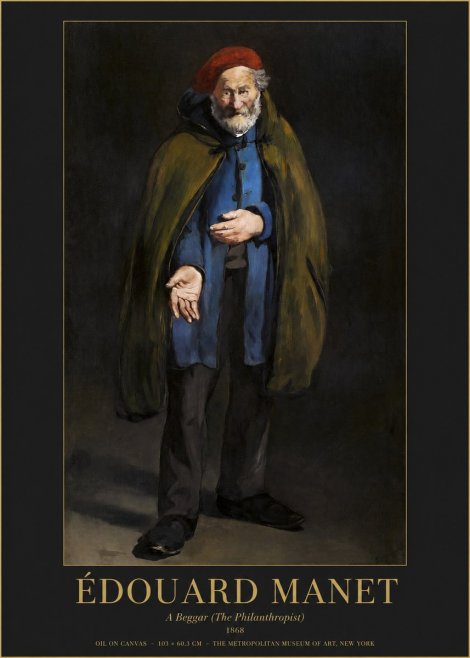 Édouard Manet A Beggar (the Philanthropist) No1 - Póster