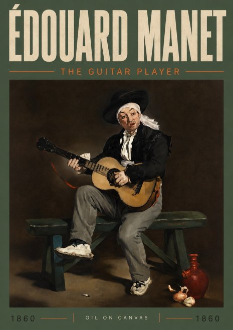 Édouard Manet The Guitar Player No5 - Póster