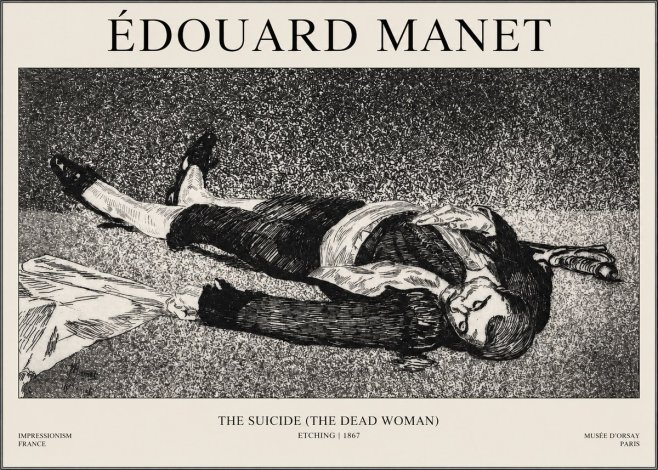 Édouard Manet The Suicide (the Dead Woman) No1 - Póster